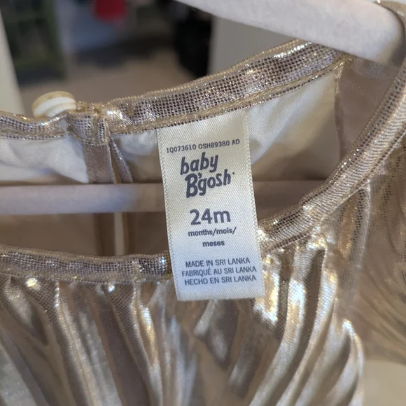 Gold Metallic Pleated Dress - Picture 2 of 2